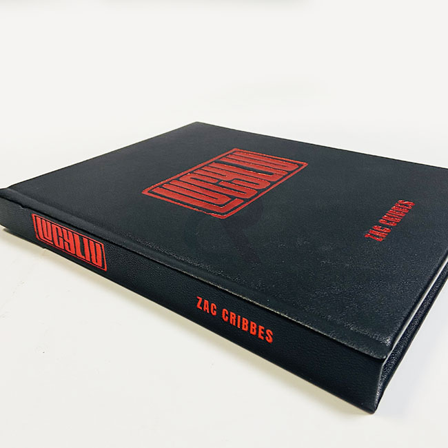 Leather ligatus Cookbook Typographia Foil